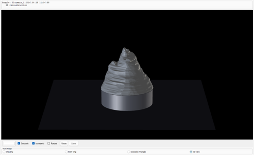 Fig. 3 - 3D reconstruction of the glutamine heap, built from multiple viewpoints.